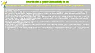 How to do: a good Understudy to be