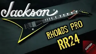Jackson Pro Series RR24 Rhoads Black with Yellow Bevels 2009 Made in Japan 4K guitar close up video