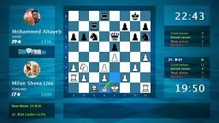 Chess Game Analysis: Milan Sheva Live - Mohammed Altayeb, 1-0 (By ChessFriends.com)