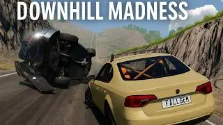 Downhill Mayhem on the World's Most Dangerous Road – BeamNG Edition | Destruction drive