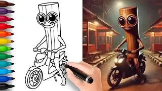 COMO DIBUJAR a MOTOR SAHUR | Italian Brainrot Animals - f&aacute;cil y r&aacute;pido dibujo