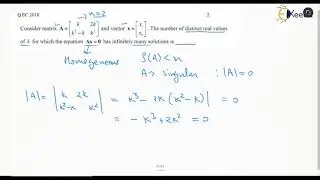 GATE Question Linear Algebra ECE 2018 |  Engineering Mathematics | COMPUTER SCIENCE ENGINEERING