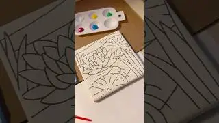 Acrylic paint on Canvas #painting #acrylicpainting #colors #cute #lotus #art #artist #artwork #fun