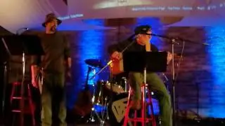 Soulful crooning at open mic.