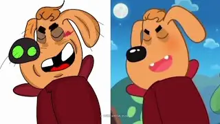 Sheriff Labrador - Go away! Biting Monster Cartoon Funny Drawing Meme |