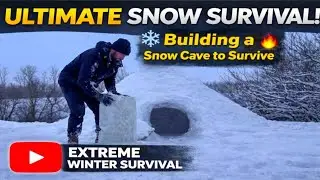 Building a Snow Cave in Extreme Cold ❄️ | Winter Survival Alone