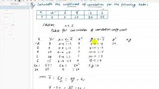 How to Calculate Karl Pearson's Correlation Coefficient by actual mean method Part-2