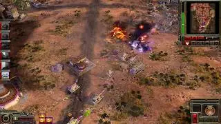 기본 맵 모두 해보기 - Tournament Desert, 2인, 중앙 지역 초접전, Red Alert 3 GenEvo