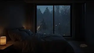 Cozy Bedroom Rain Sounds at Night 🌧️ Gentle Rain Outside the Window | Deep Sleep, Relax & Focus