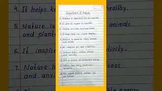 Essay on Importance of Nature || 10 points essay on Importance Of Nature.