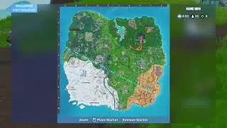 Fortnite |Fortbyte 48 | accessible by using the vox pickaxe to smash a gnome near a mountain top