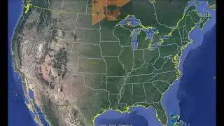 Arkology Land Requirements - Overlaid on Google Earth Maps: