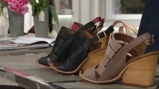 Miz Mooz Leather Slingback Wedge Sandals - Kenmar on QVC