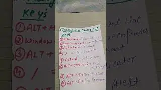 some important tradingview shortcut keys