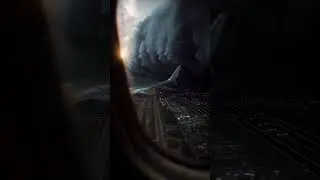 🌊 AI-Generated Tsunami Apocalypse Seen from Airplane Window | #ai #shots