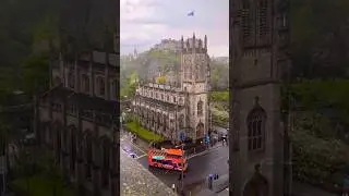 Breathtaking view of Edinburgh&rsquo;s cityscape from Princes Street. #Edinburgh#travel #youtubeshorts