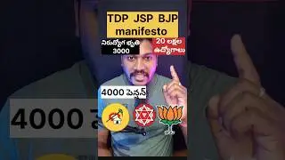 Tdp Jsp Bjp manifesto #andhrapradesh #appolitics  #tdp #janasena #apbjp #telugu