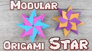3D Modular Origami Star Toy | How To Making An Easy Star Paper Tutorial | Handmade DIY Weapons Craft