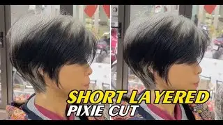 Soft Short Pixie Layered Cut | Professional Short Layered Cutting Techniques (Step by Step)