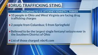 10 charged with trafficking fentanyl, cocaine, other drugs in Ohio, West Virginia