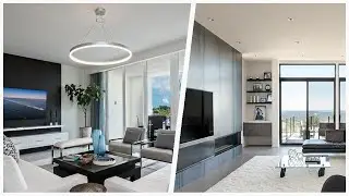 75 Contemporary Family Room With Multicolored Walls Design Ideas You'll Love ⭐️