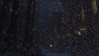 Fall into a Deep Sleep with the Castle Space under the Snowstorm | the Wind Howling All Night