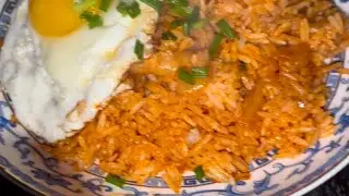 Kimchi fried rice  with just four ingredients. Super easy #Bokkeum-bap #fried rice #korean #recipe 