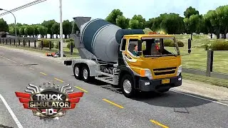 Cement Concrete Mixer Truck Job | Truck Simulator Indonesia