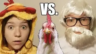 Chicken vs. the Colonel!  Chased by a Chicken