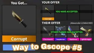 ROBLOX MM2 (Murder Mystery 2) WAY TO GSCOPE #5!