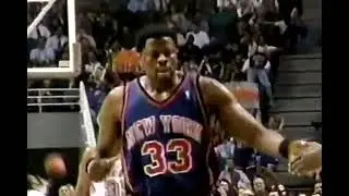 Patrick Ewing Slams It Down Three Times On Alonzo Mourning!