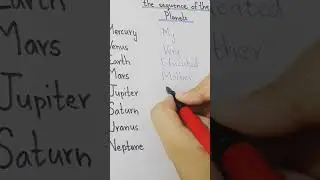 Easy way to remember the sequence of the 8 planets😲