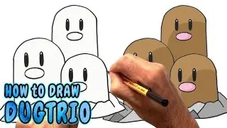 How to Draw Dugtrio from Pokemon Go - Super Easy (NARRATED)