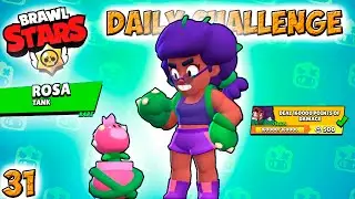Brawl Stars ROSA tank RARE DAILY CHALLENGE #31! Walkthrough gameplay.