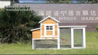 SDC029 Yellow Best Price Wholesale Outdoor Garden Wooden Chicken House Chicken Coop With Large Run
