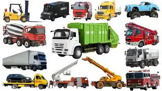 Big Trucks & Vehicles for Kids | Garbage Truck, Fire Truck & More Heavy Vehicles!
