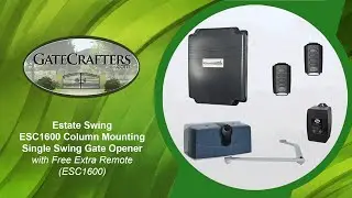 How To Column Mount Estate Swing E-SC 1600 Single Swing Gate Opener w/ Free Extra Remote
