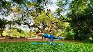 Pilates with Denitsa in Bangalore, India: hip and spine mobility, core strength, nature sounds