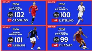 UPCOMING THURSDAY UEFA EURO POTW FEATURED PLAYERS MAX RATINGS - PES 2020 MOBILE & PC - 6TH AUGUST'20