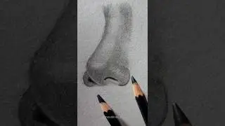Final Reveal &ndash; Realistic Nose Charcoal Drawing 😮 #ArtShorts #drawing #sketch #draw #tutorial #art