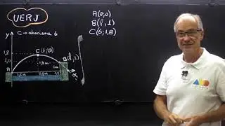 Uma ponte com a forma de um arco de parábola foi construída para servir de (UERJ) | Prof. Fernão