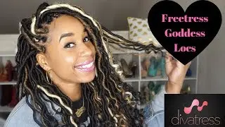 No Cornrows Individual Crochet Goddess Locs on Relaxed 4C Hair |Divatress