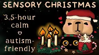 Calming Christmas Ambience for Autism 🎄 Music, Fireplace & Cat Purring