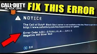 🎮 HOW TO FIX BLACK OPS 4 ERROR CODE a.b.c.d.e.f.-.h.i.j.k.-.-.n... (COD BO4 Console)
