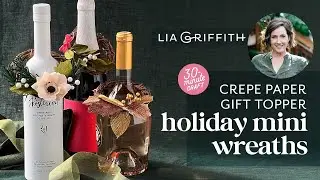 Как сделать праздничные мини-венки из гофрированной бумаги для подарков 🎄