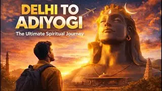 Delhi to Adiyogi Shiva | Flight ✈️ Bus 🚌 Meditation & Magical Light Show | Coimbatore Vlog