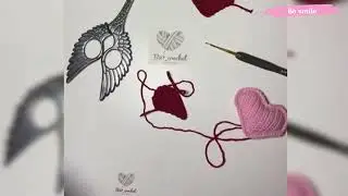 كروشية ميدالية القلب ❤