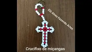 #repostagem Crucifixo de miçangas - crucifijo de cuentas