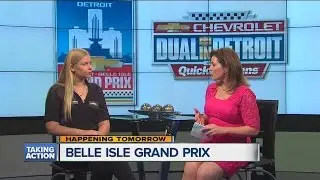 Sports car racer Christina Nielsen talks to WXYZ ahead of Belle Isle Grand Prix