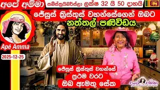 ජේසුස් ක්&zwj;රිස්තුස් වහන්සේගෙන් ඔබට නත්තල් පණිවිඩයWish you a Merry Christmas 2025!  Ap&eacute; Amma
